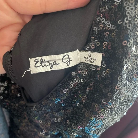 Eliza J Black Sequin Sheath Dress - Picture 7 of 7